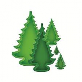 Stanzschablone Spellbinders Shapeabilities Holiday Trees